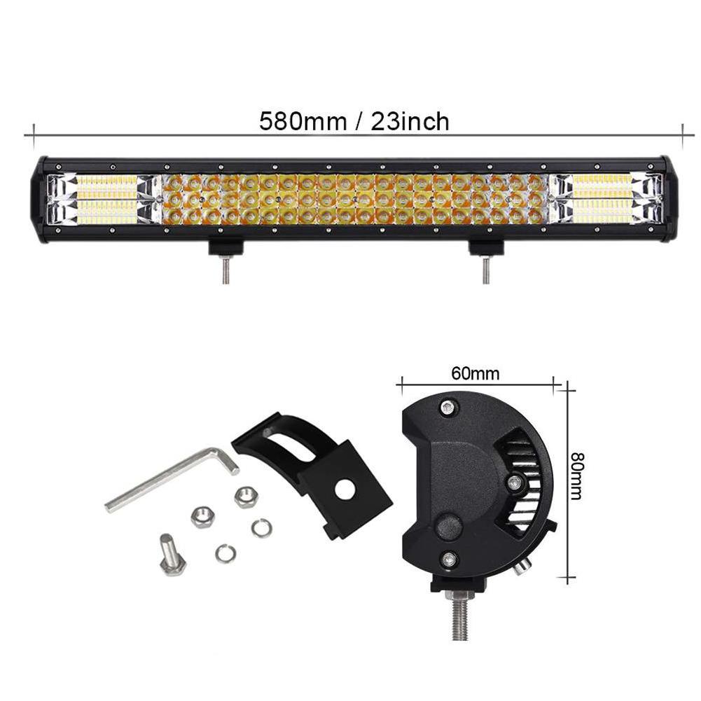 Newest Super Bright Led Ramp White Amber Position Light Bar Single Row Offroad 9-36V Car Led Bar Light