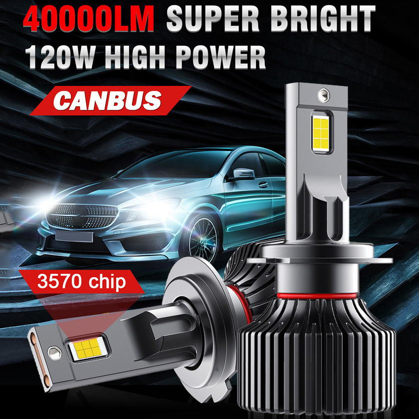 120W 6500K Super Bright H4 Led Headlight Bulb H7 Car Headlight 9005 9006 H11 Led Headlamp Universal Car Led Headlight