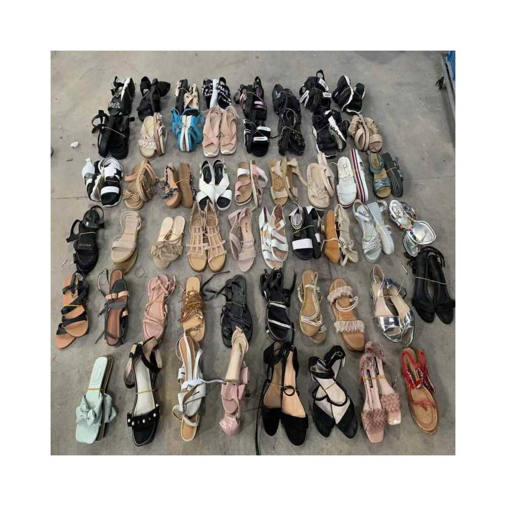 S14 low price cheap used shoes mixed ladies women sandals Second hand shoes for universal