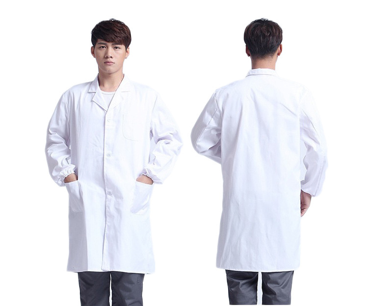 OEM Factory Unisex Long Sleeve custom medical Professional Doctor Wear uniform white lab coat gown With Multi-pocket