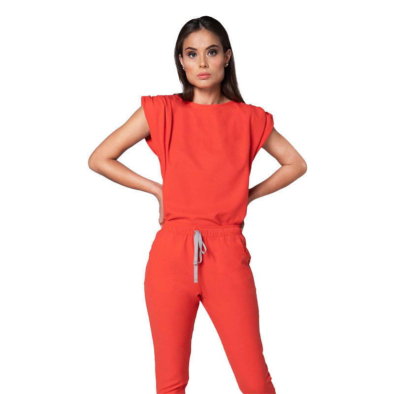 Yuhong Unisex Uniforme De Hospital Top Sleeveless Shoulder Pads Uniforms Women Scrub Set Nurse Pants Nursing Scrubs Uniform Sets