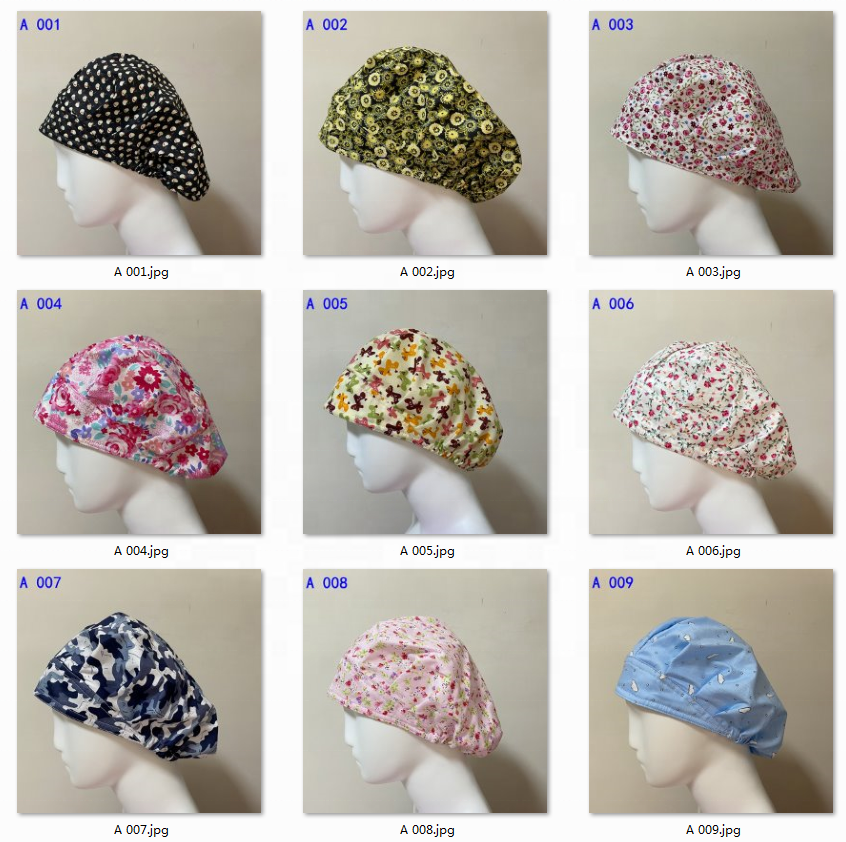 fast ship high quality cotton printed full skull chef nurse doctor female sanitary medical hair surgical hat