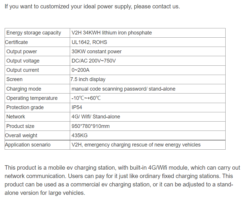 New Arrivals 34KW DC Fast Charging Station Electric Car Mobile Ev Charger Station For Road Emergency Rescue