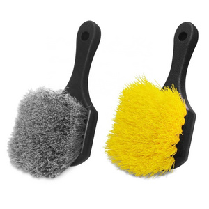 Wholesale Soft Short Handle Bristle 2 Set Car Wash Brush Cleaning Auto Wheel Tire Cleaner for Easy Scrubbing