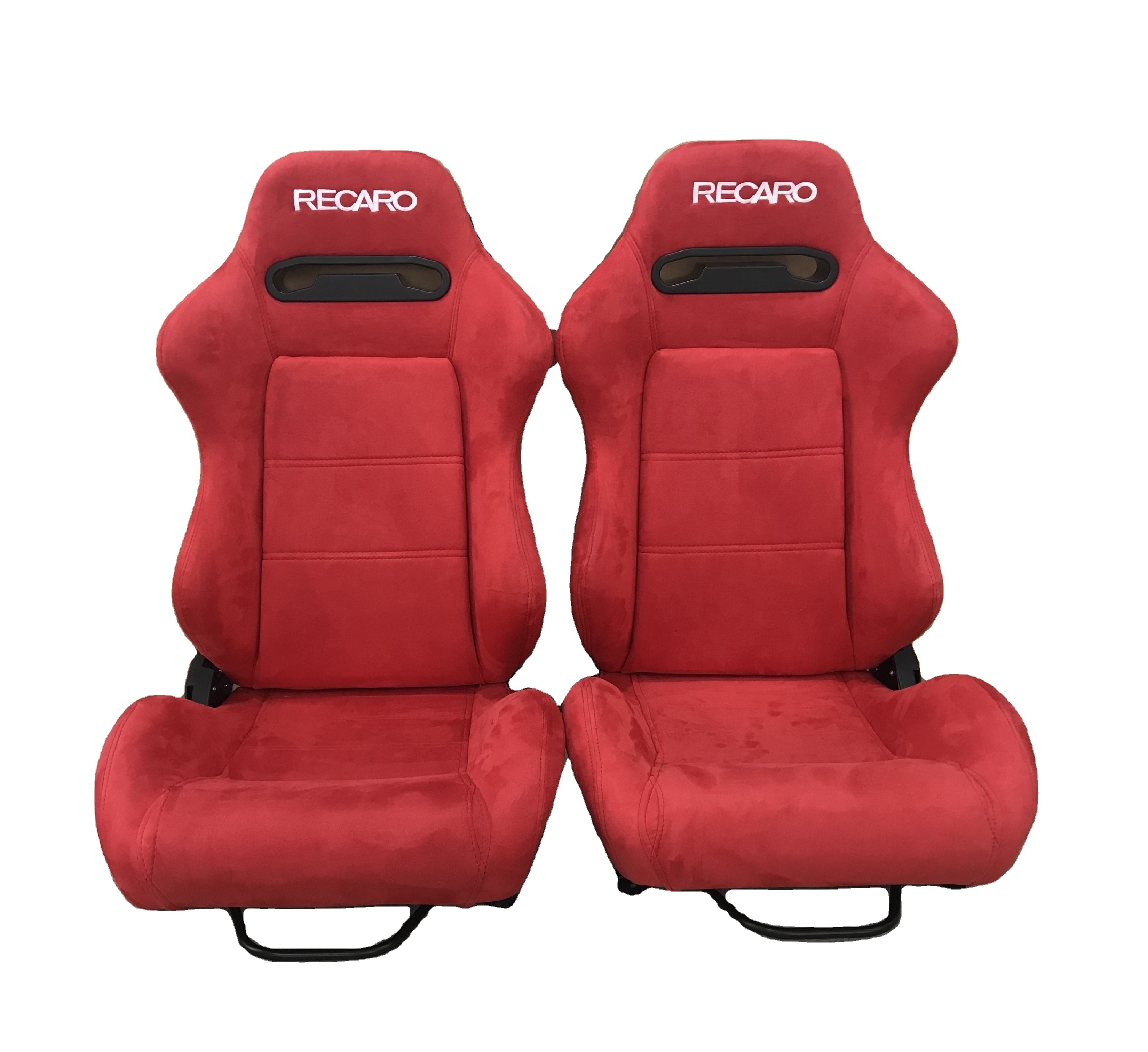 New Full Red Suede Cloth Recaro Spd Bucket Racing Seats Jbr1035 Universal Sport Seat With Double Slider