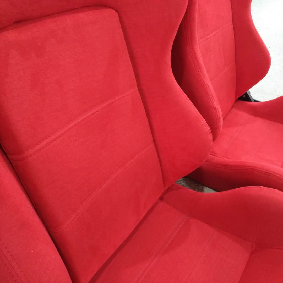 New Full Red Suede Cloth Recaro Spd Bucket Racing Seats Jbr1035 Universal Sport Seat With Double Slider