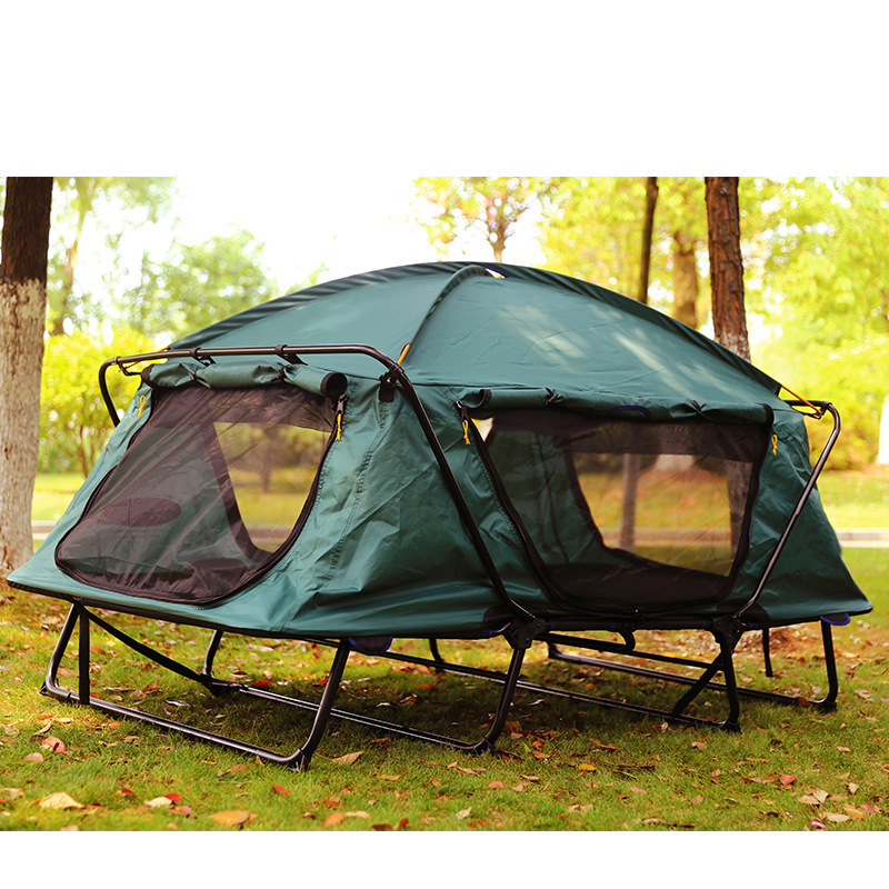 Two-in-one outdoor camping folding single tent marching bed portable rainproof fishing tent