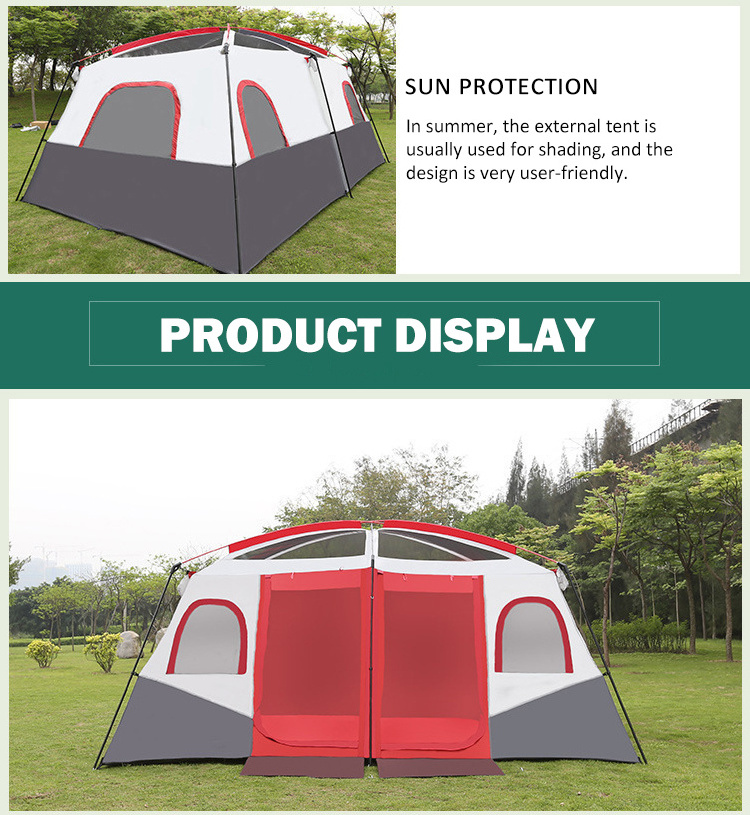 12  Person 2 Rooms High Quality Luxury Outdoor Camping Tent With Convertible Screen House Camp Tent