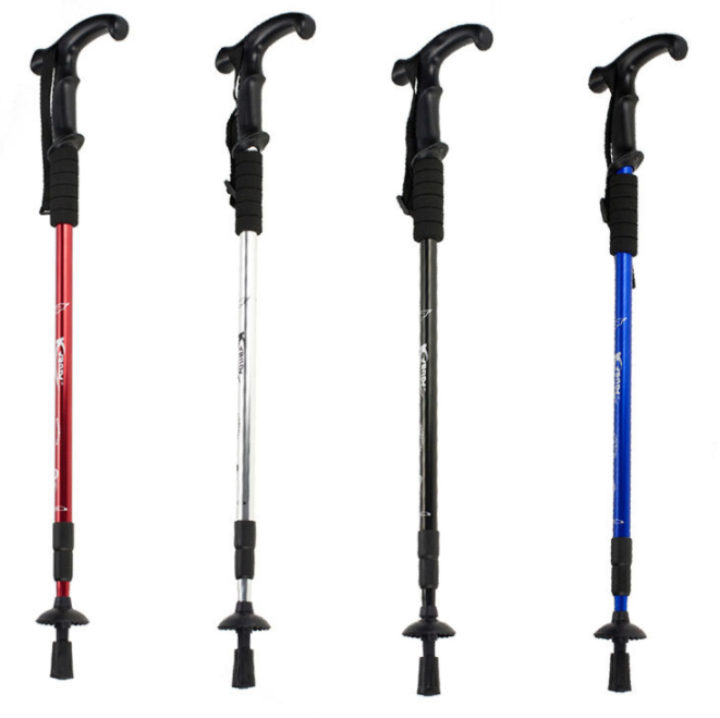 60-135cm Adjustable Aluminum Hiking Pole Light Telescopic Nordic style Walking Sticks Anti Shock Trekking Poles