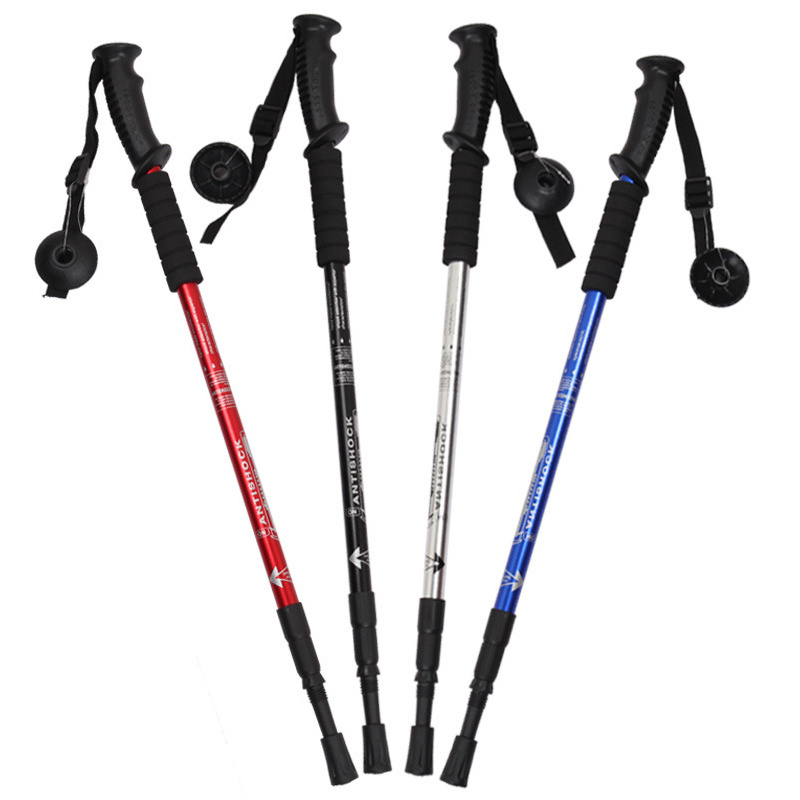 60-135cm Adjustable Aluminum Hiking Pole Light Telescopic Nordic style Walking Sticks Anti Shock Trekking Poles