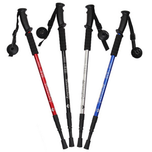 60-135cm Adjustable Aluminum Hiking Pole Light Telescopic Nordic style Walking Sticks Anti Shock Trekking Poles