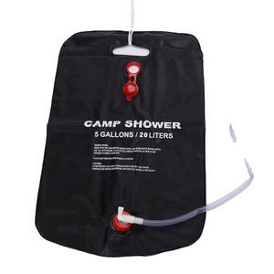 In Stock hot custom 20L portable camping shower 5 gallons heating pipe bag solar water heater outdoor Other camping gear