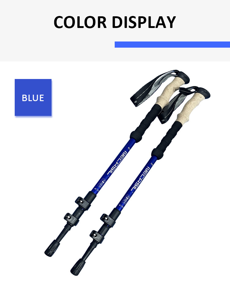 Carbon Nordic Walking Sticks Walking Poles Alpenstock Trekking High Quality Ski Poles Foldable Crutch Trekking Pole