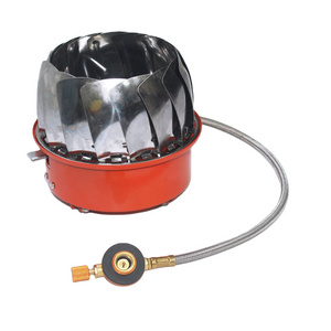 Outdoor butane gas cartridge windproof camping  lotus gas burner stove Mini Portable Cooking Picnic fireplace garden