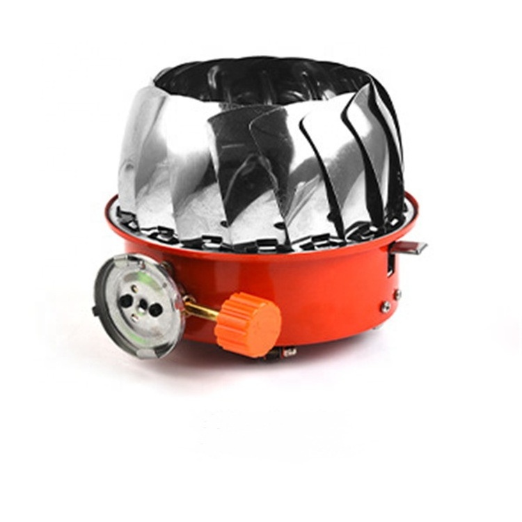 Outdoor butane gas cartridge windproof camping  lotus gas burner stove Mini Portable Cooking Picnic fireplace garden