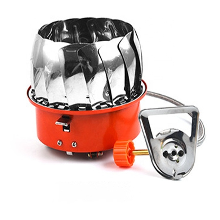 Outdoor butane gas cartridge windproof camping  lotus gas burner stove Mini Portable Cooking Picnic fireplace garden