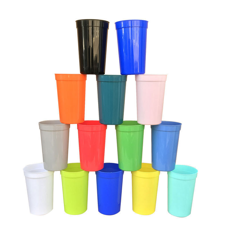 Cheap Price Eco-Friendly Unbreakable Custom Printed Logo Party Beer Cups 12oz 16oz 24oz 32oz Bpa Free PP Plastic Stadium Cups