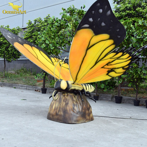 realistic animatronic insect butterfly with movements beautiful animatronic butterfly model for park