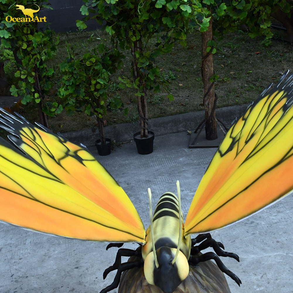 realistic animatronic insect butterfly with movements beautiful animatronic butterfly model for park