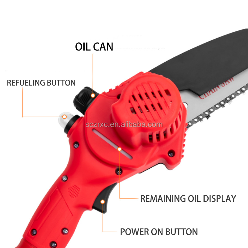 6 Inch 21V 3Ah Lithium Battery 1000W Super Power Cordless Chainsaw With Battery And Charger  For Wood