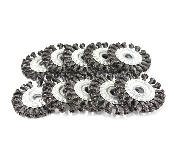 Round Rotary Weed Wheel Twisted Knot Brush Industrial OEM Cup Wire Clean Multiple Sizes as Well as Custom Sizes 3 Years CN;SIC