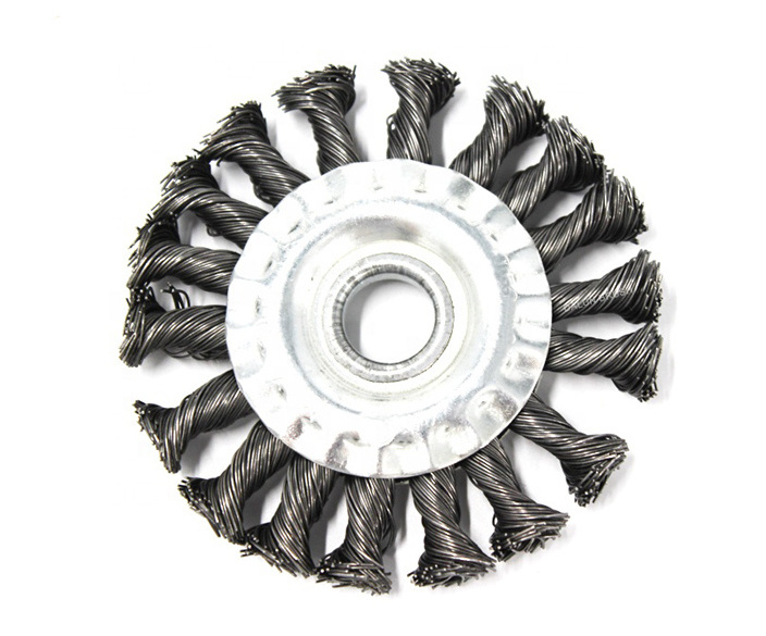 Round Rotary Weed Wheel Twisted Knot Brush Industrial OEM Cup Wire Clean Multiple Sizes as Well as Custom Sizes 3 Years CN;SIC