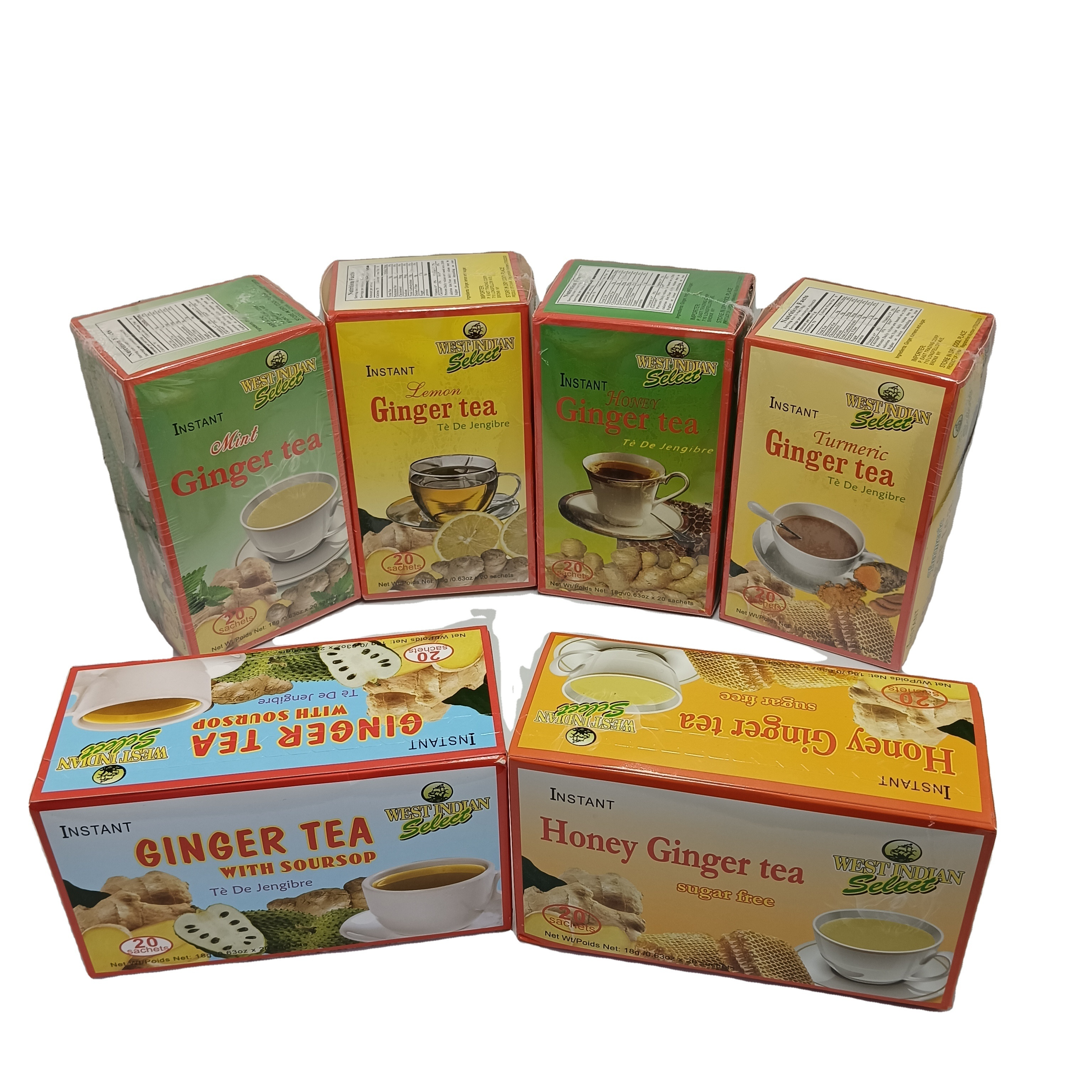 Lemon Ginger Herbal Tea bags  Supports Healthy Digestion Lemon Ginger Tea