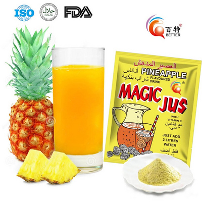 Instant Fruit Juice Drink Powder, Orange, Strawberry, Cola, Pineapple flavor