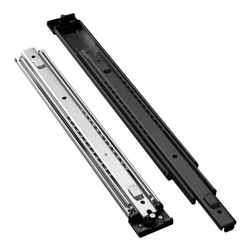 Heavy Duty 3 Fold Metal Damping Buffer Drawer Slides Rail Telescopic Drawer Runner Drawer Slide