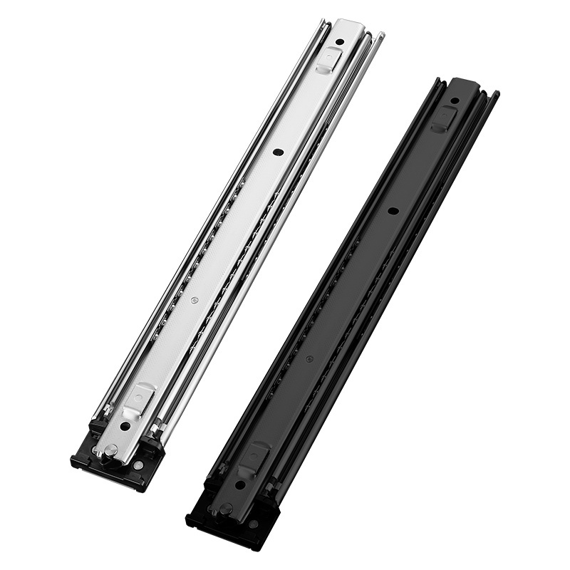 Heavy Duty 3 Fold Metal Damping Buffer Drawer Slides Rail Telescopic Drawer Runner Drawer Slide