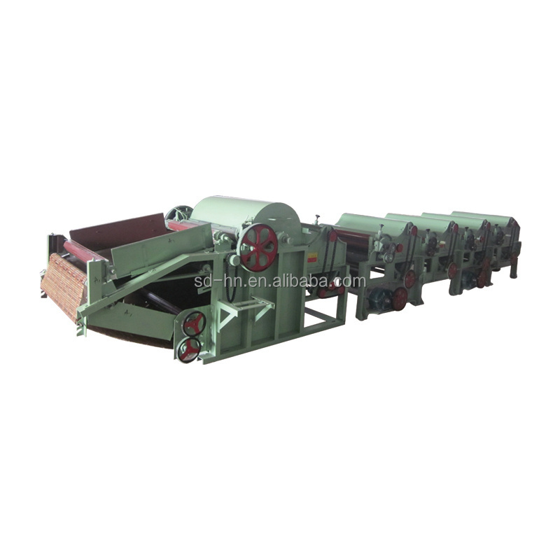 textile waste recycling machine for fabric recycle spinning yarn opening cotton recycling machine