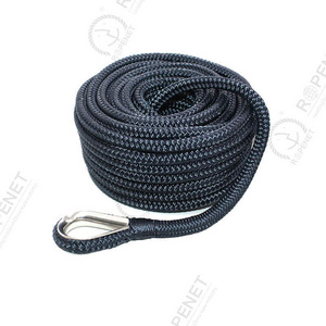 3/8 inch Double Braid Nylon Rope With Anchor boat tow rope