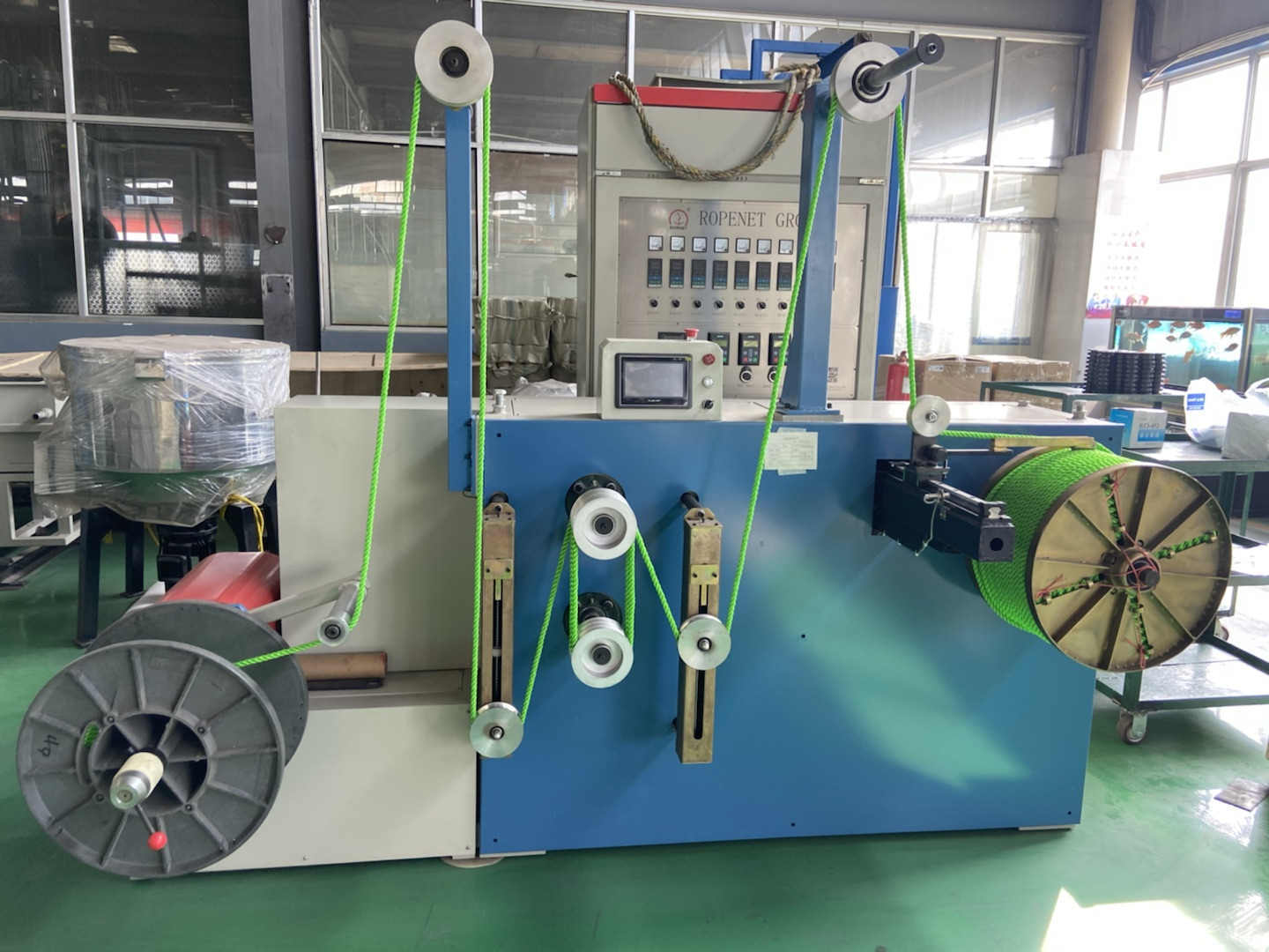 Cable Coiling Winding Machine Cable Coiling Machine / Flat Ribbon Data Drop Fiber Optic Cable Cutting Machine