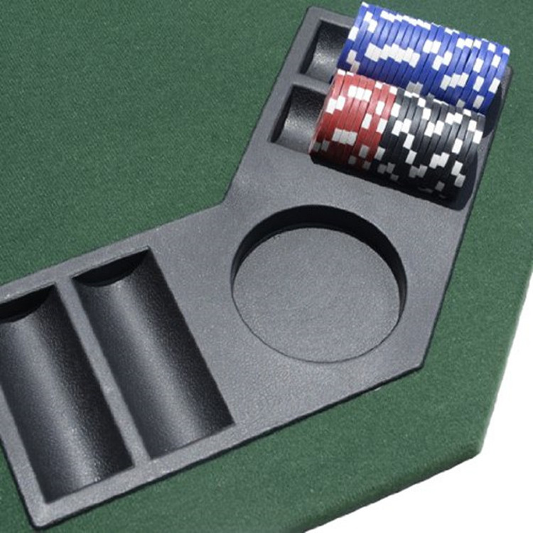 Custom Portable Folding Poker Table with Green Speed Table Cloth