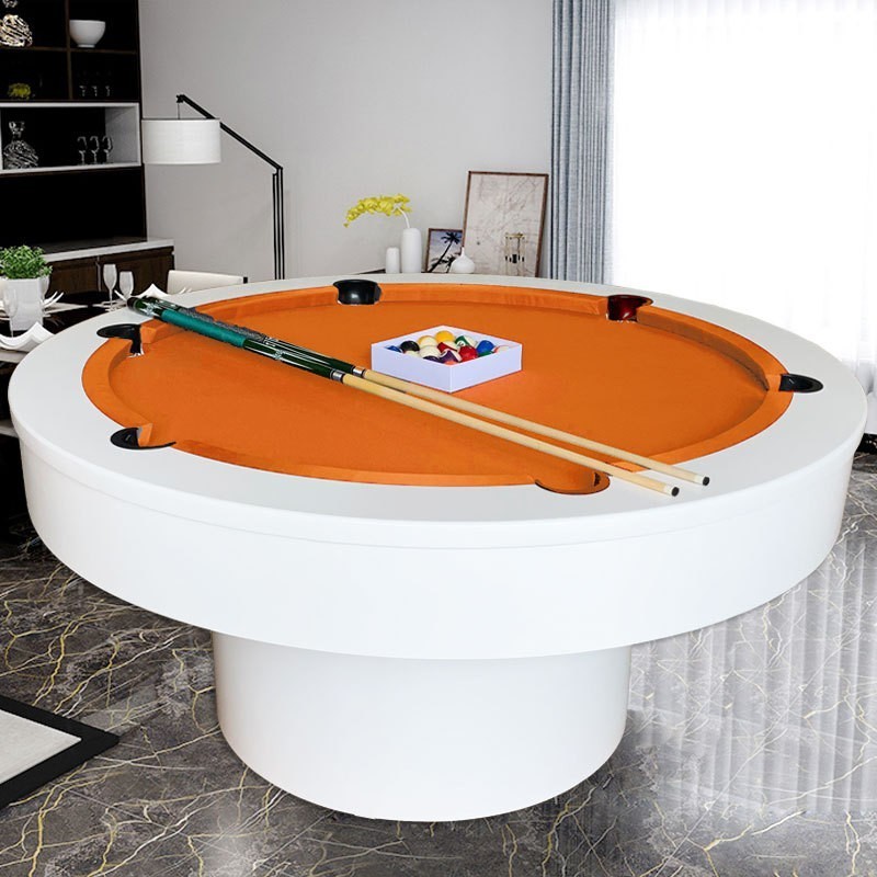 Modern luxury round billiards pool table 7ft 8ft 9ft british pool table with dining top folding