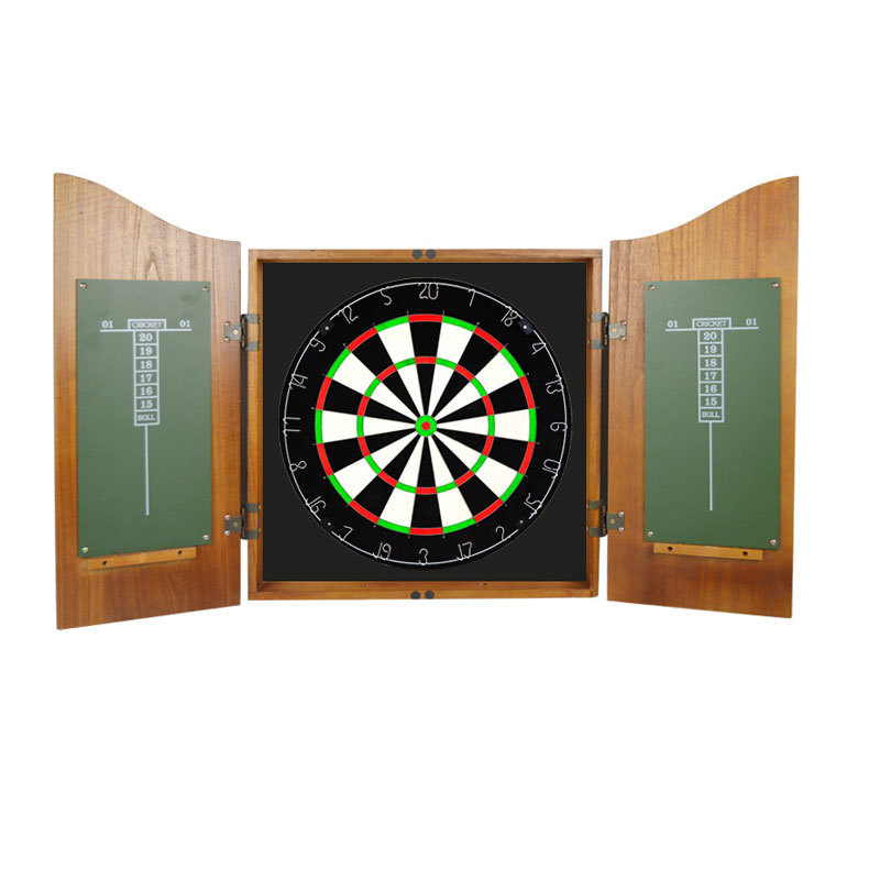 High Quality Deluxe Solid Wood Dartboard Cabinet Set with Darts Sets