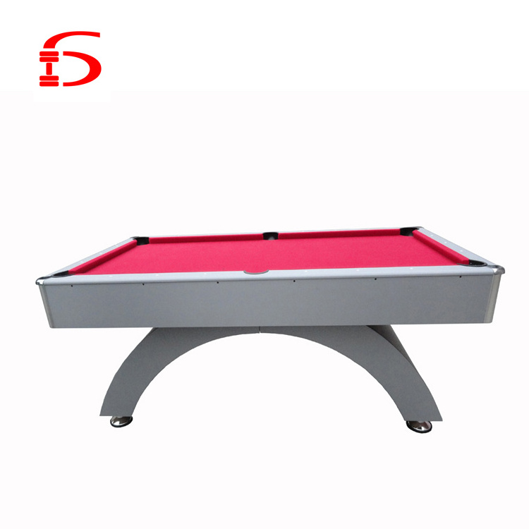 Factory direct sales indoor Red Cloth 8 ball billiards pool table