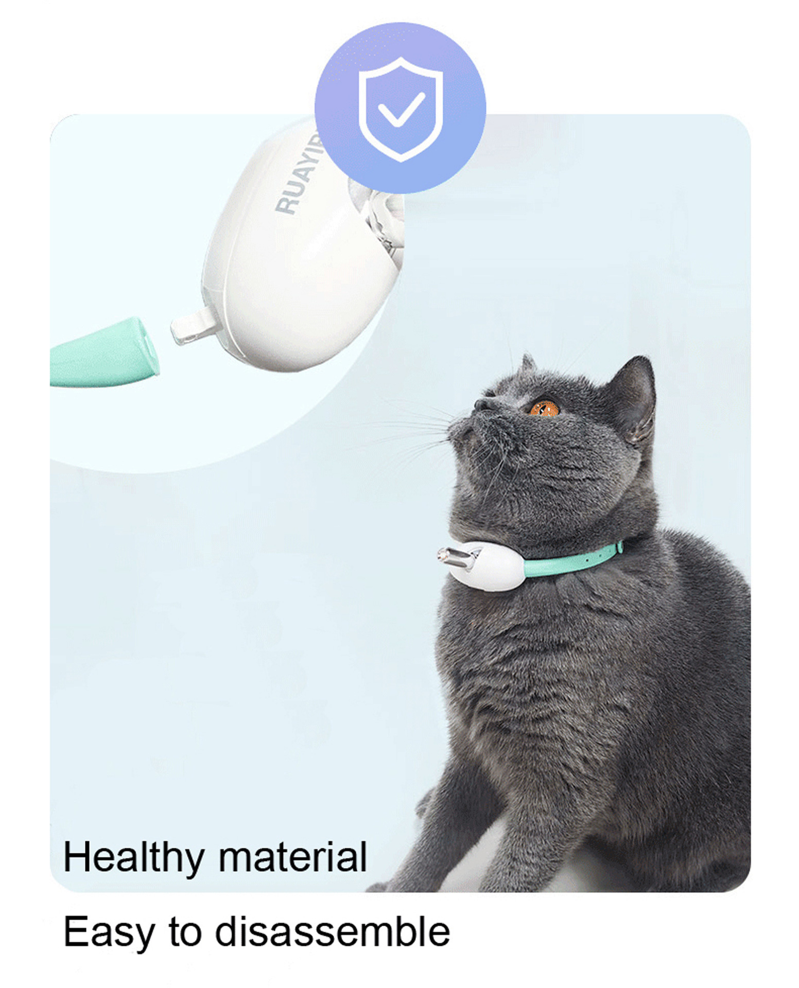 Automatic Wearable Electronic Collar Interactive Toys with LED Light for indoor cats