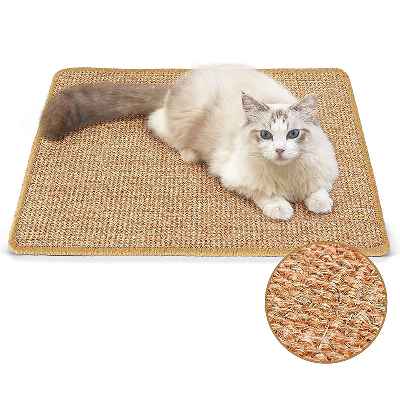 Cat Scratching Board Mat Natural Sisal Cat Scratching Board, Floor Cat Scratching Board With Sticky Magic Stickers