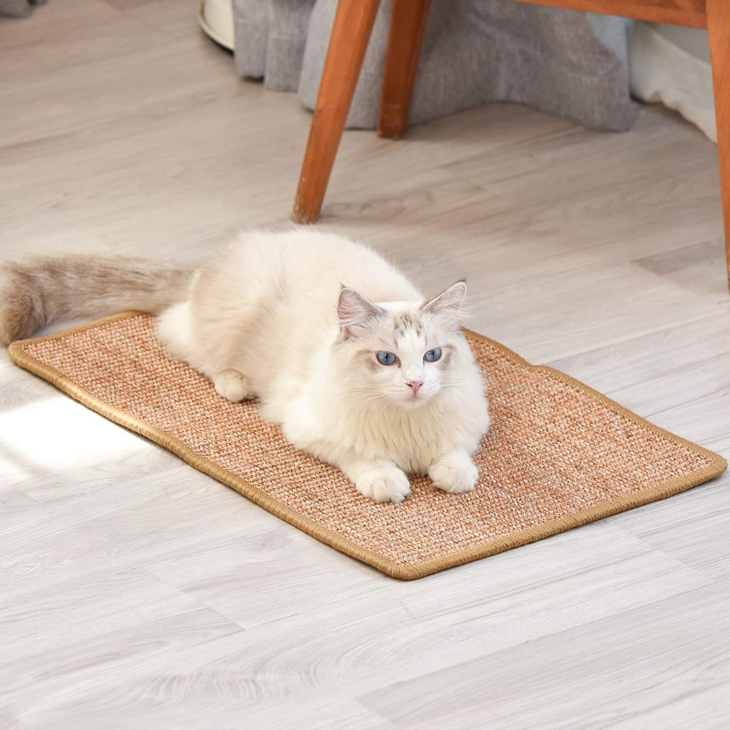 Cat Scratching Board Mat Natural Sisal Cat Scratching Board, Floor Cat Scratching Board With Sticky Magic Stickers