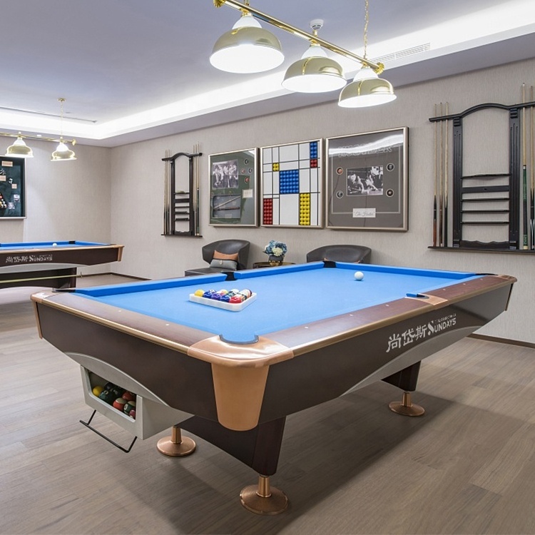 Modern American Billiards Pool Table with Contemporary Pool Table Pockets Essential Snooker & Billiard Balls Accessory