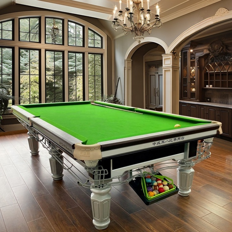 9ft French Pool Billiard Table Kids' Table De Billiards with Used Snooker & Billiard Balls by Mrsung