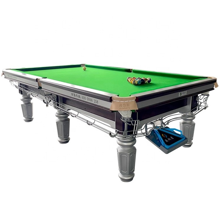 9ft French Pool Billiard Table Kids' Table De Billiards with Used Snooker & Billiard Balls by Mrsung