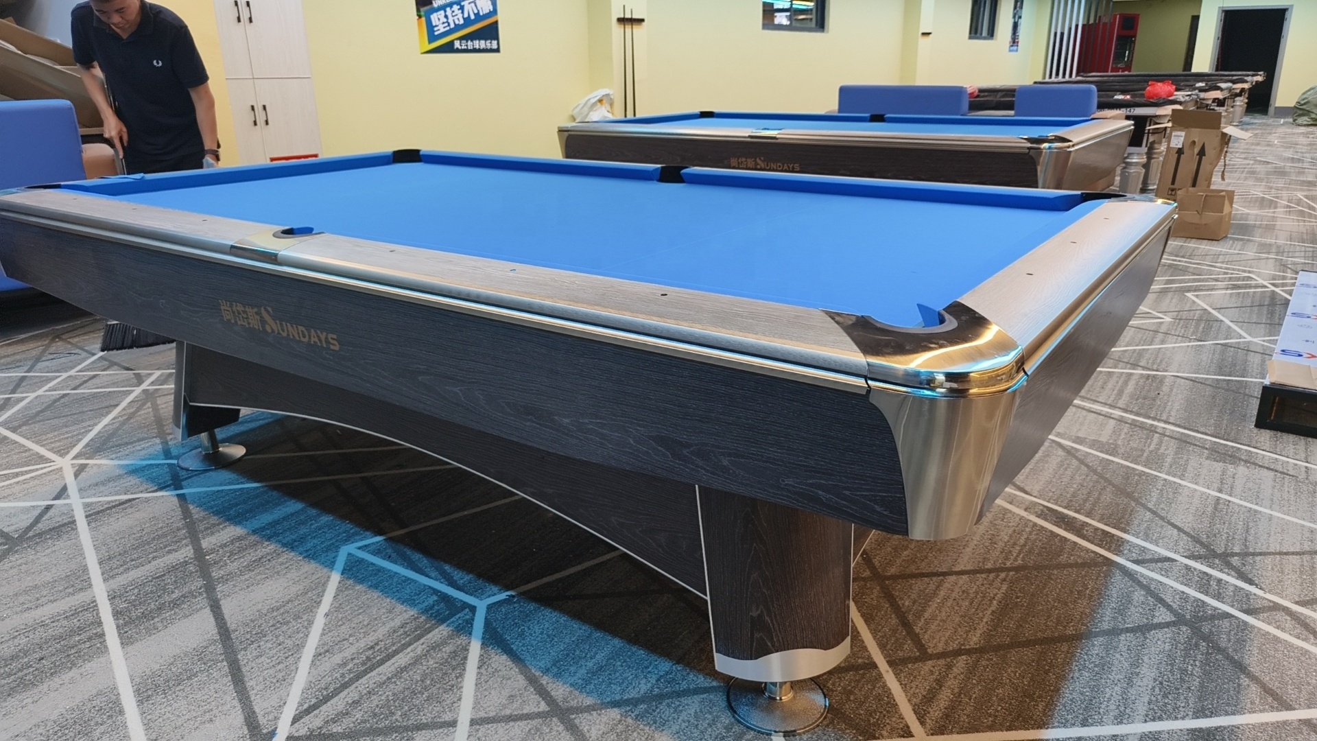 9ft Used Snooker & Billiard Tables French Billiard Pool Table for Sale Includes Snooker & Billiard Balls