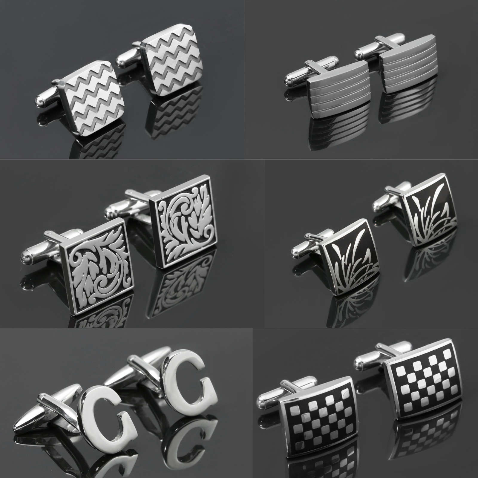 Wholesale Customizable Stainless Steel Cufflinks for Men