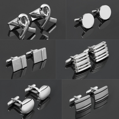 Wholesale Customizable Stainless Steel Cufflinks for Men