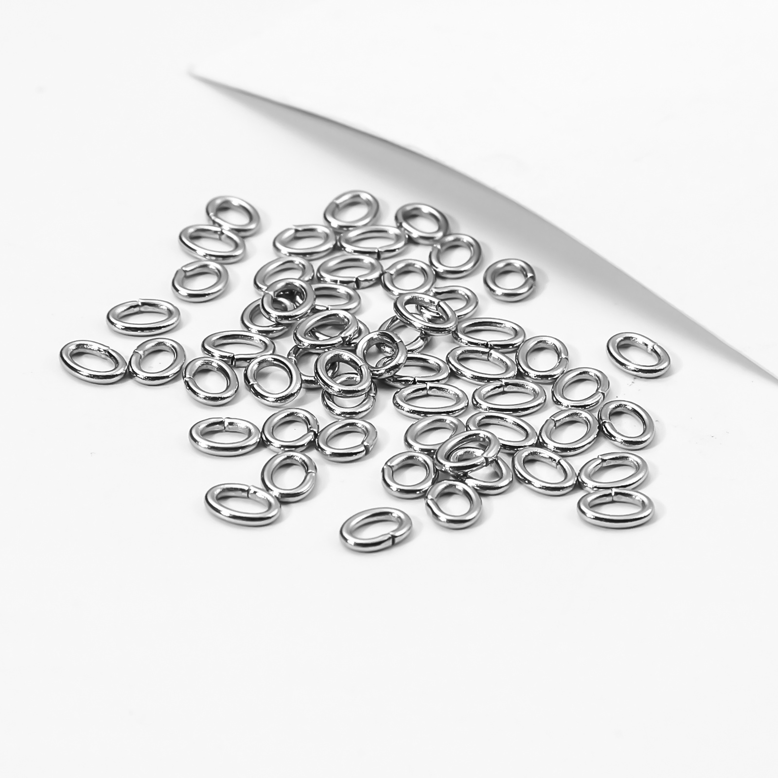 Stainless Steel Close Jump Rings Open Jump Rings Oval Connector Rings