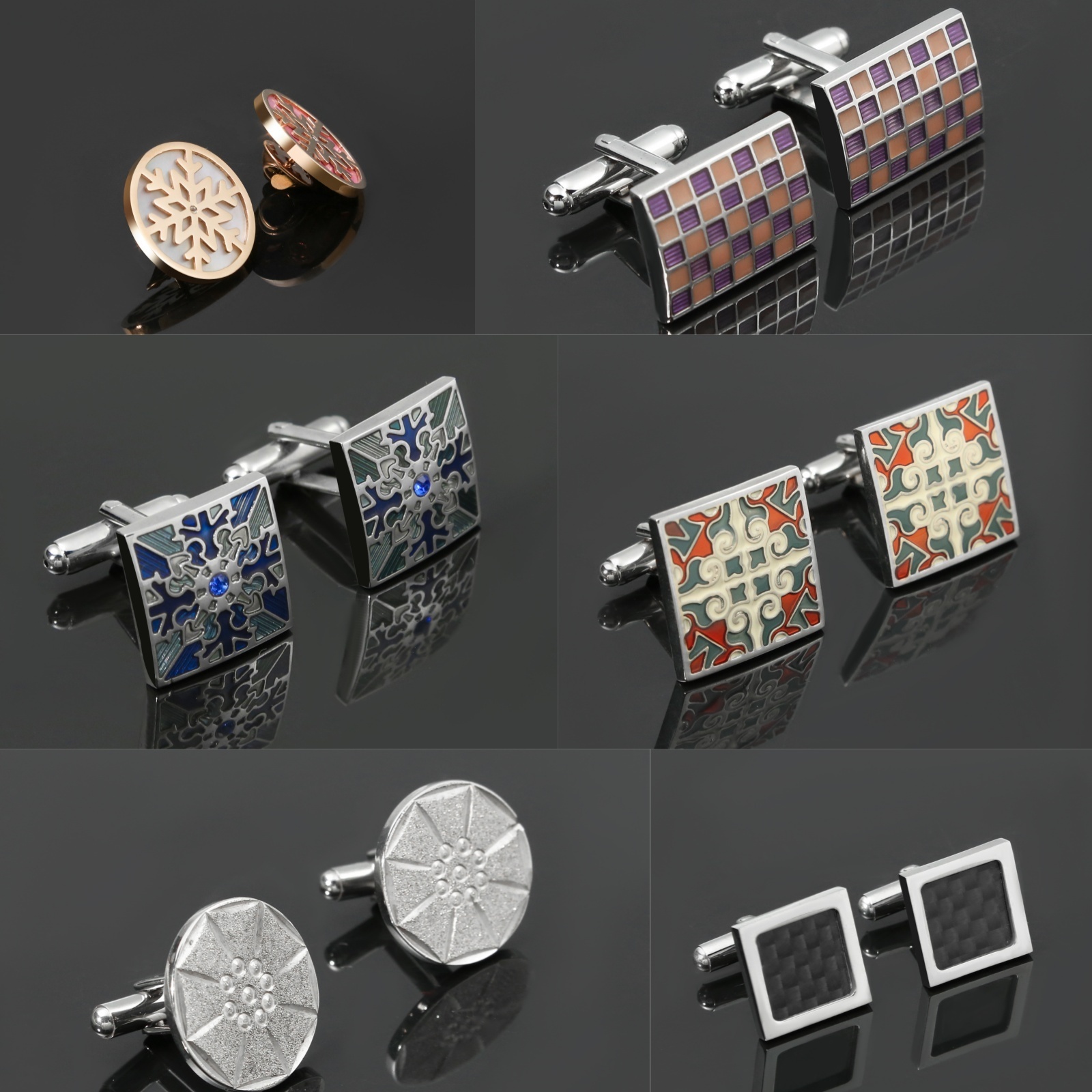 Wholesale Customizable Stainless Steel Cufflinks for Men