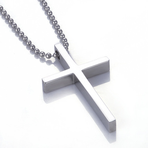 manufacturer customized Free Logo Fashion Gold plated Cross Pendant Simple Design Cross Jewelry for Men