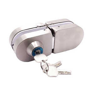 Wholesale steel double side sliding glass door lock Sliding shower Glass Door Locks with Key